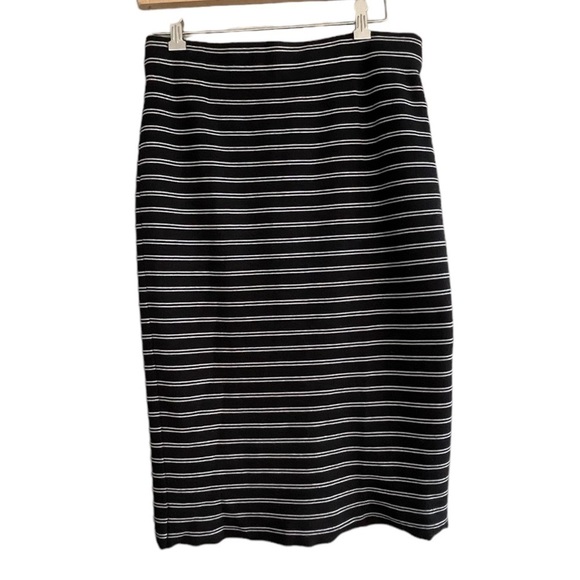 White House Black Market MIDI Women's Large Semi-Casual Stripe Pencil Skirt M - Picture 1 of 7